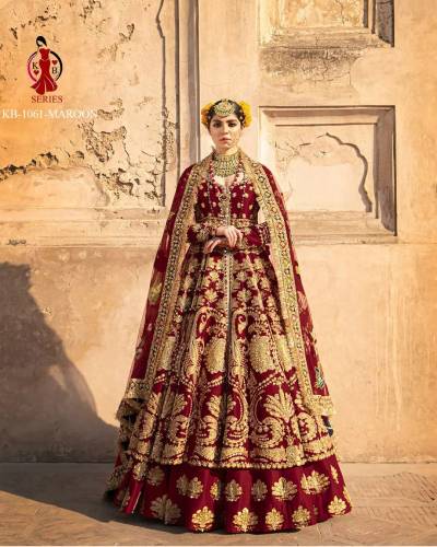 KB 1061 By Senhora Designer Velvet Bridal Lehenga Choli Collection